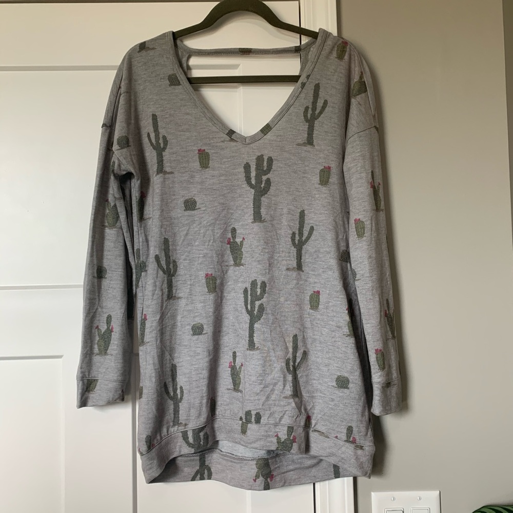 SUPER SOFT Cactus Print Long Sleeve